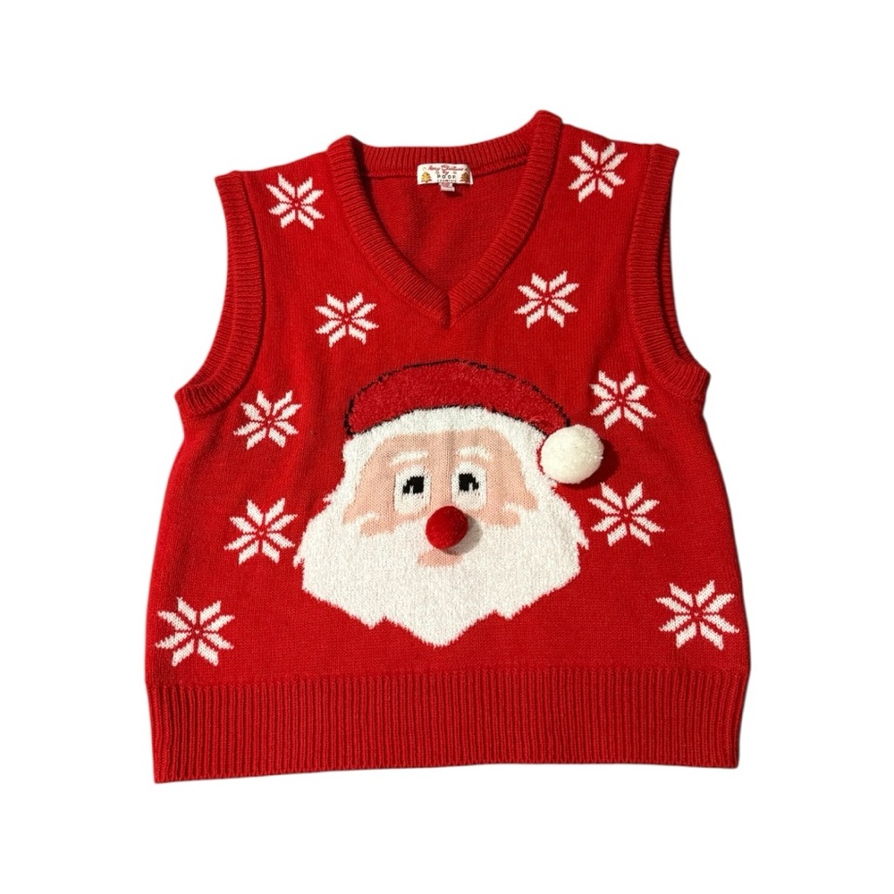 Poof! Festive Red Knit Sweater